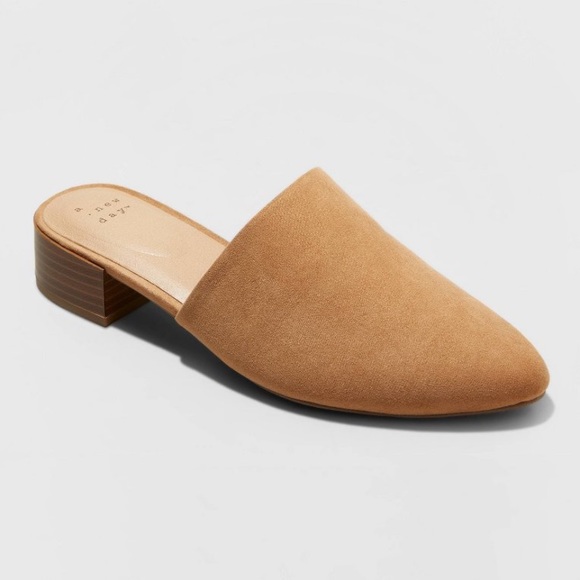 a new day Shoes - NWOT A new day camel slip on mules suede tan 8